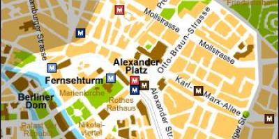 Mapa de la alexanderplatz de berlín