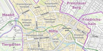Mitte de berlín mapa