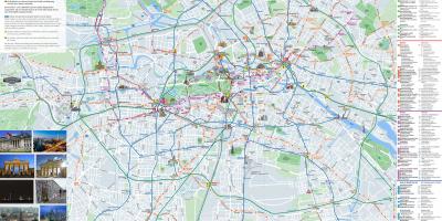 Berlín mapa de la ciudad con lugares de interés
