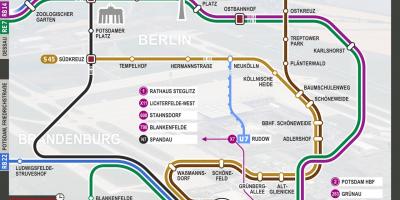 Mapa de berlín s9 tren