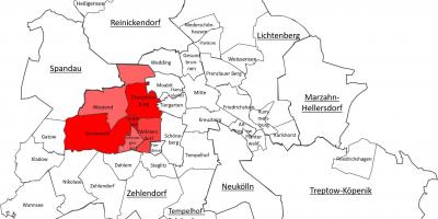 Mapa de charlottenburg de berlín