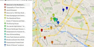 Mapa de barrio judío de berlín