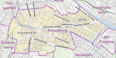 Berlín kreuzberg mapa