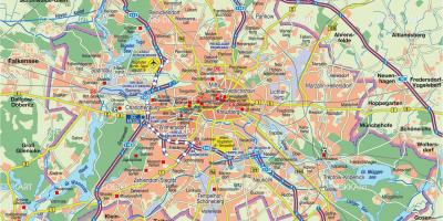 Mapa de la ciudad de berlín