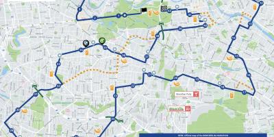 Mapa de la maratón de berlín 