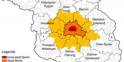 Mapa de la región de berlín