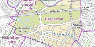 Mapa de tiergarten de berlín