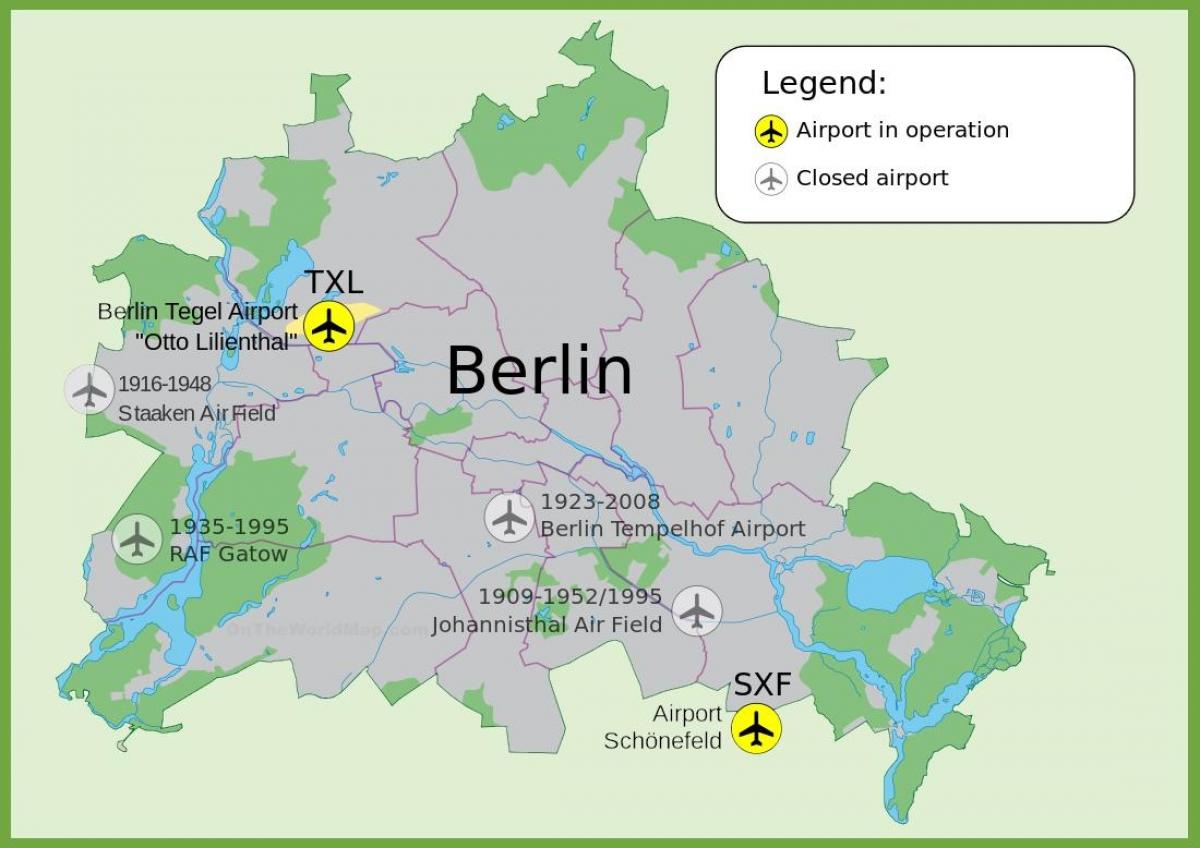 mapa del aeropuerto de tempelhof
