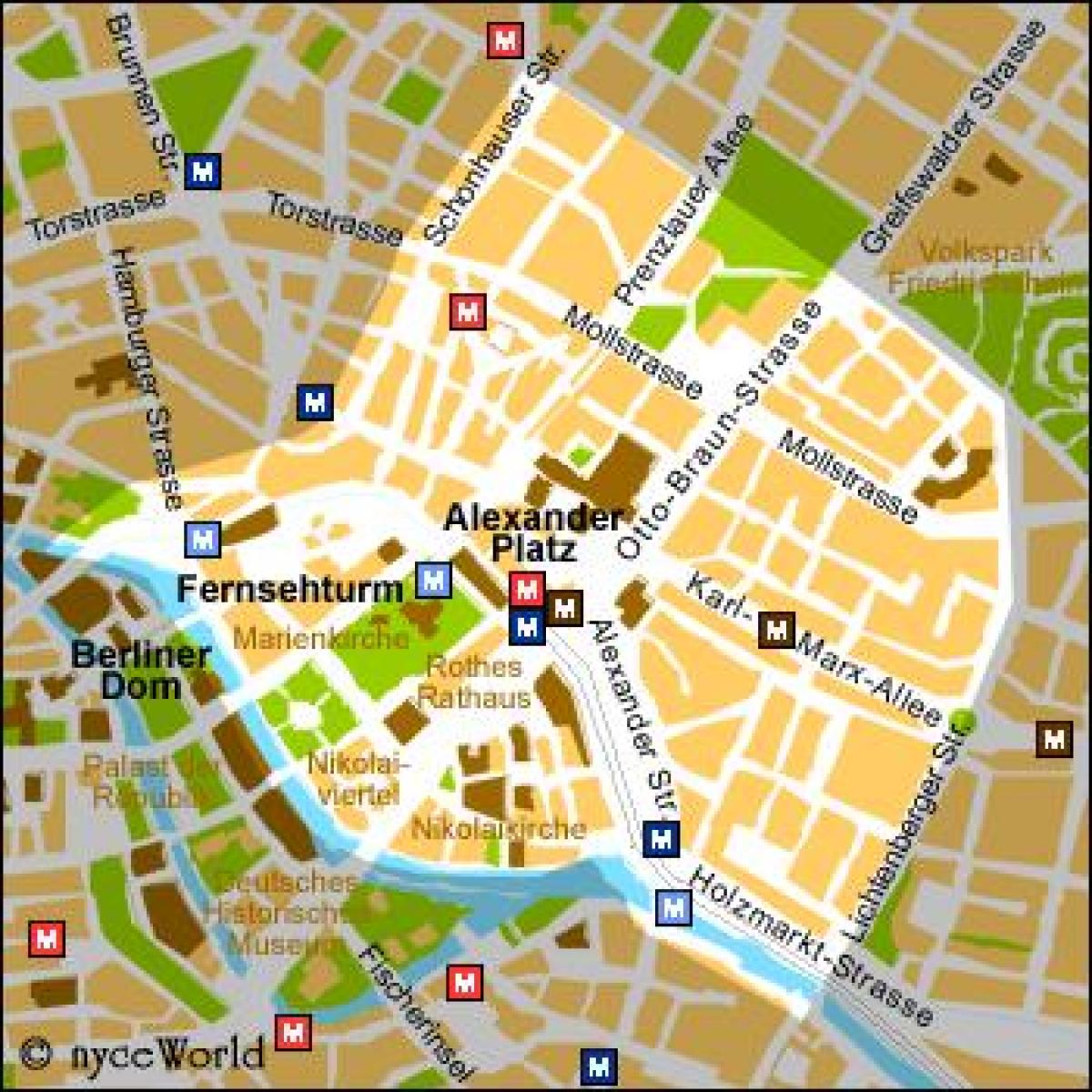 mapa de la alexanderplatz de berlín
