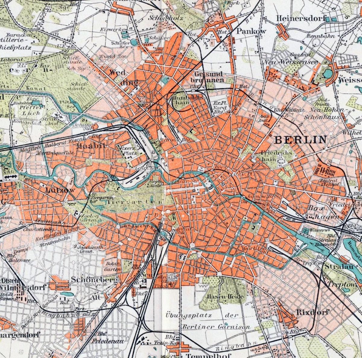 mapa de la antigua berlín