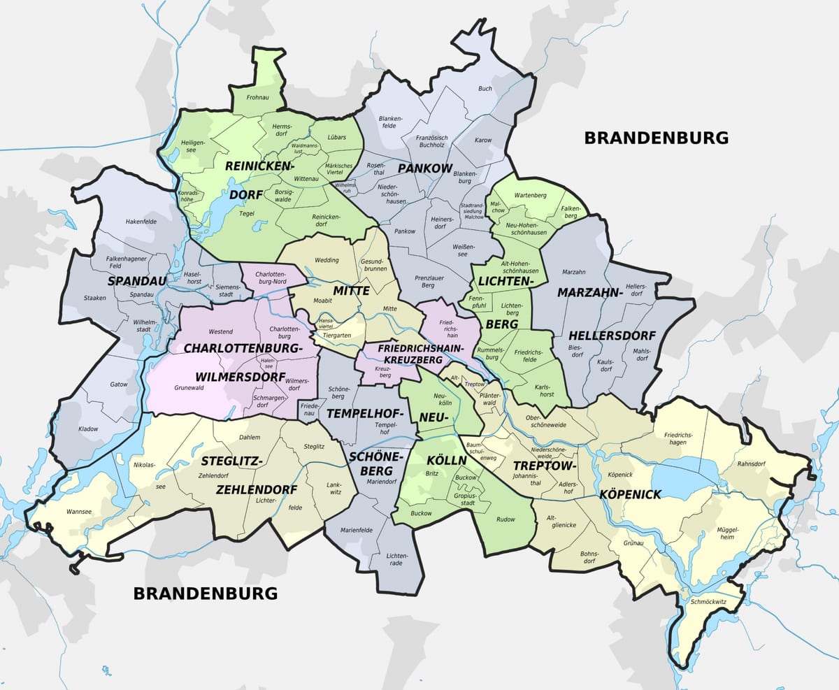 un mapa de berlín