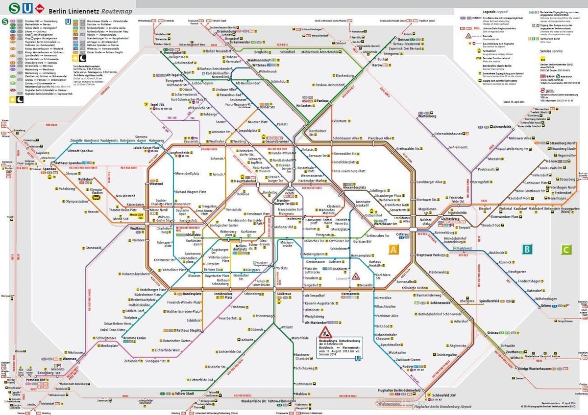 bvg u-bahn mapa