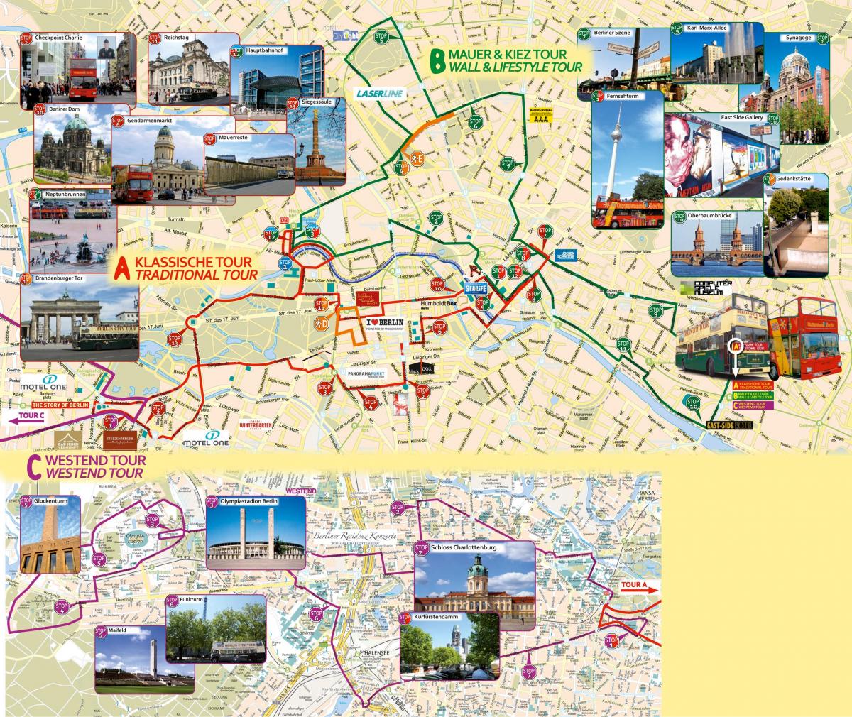 berlín autobús de turismo mapa