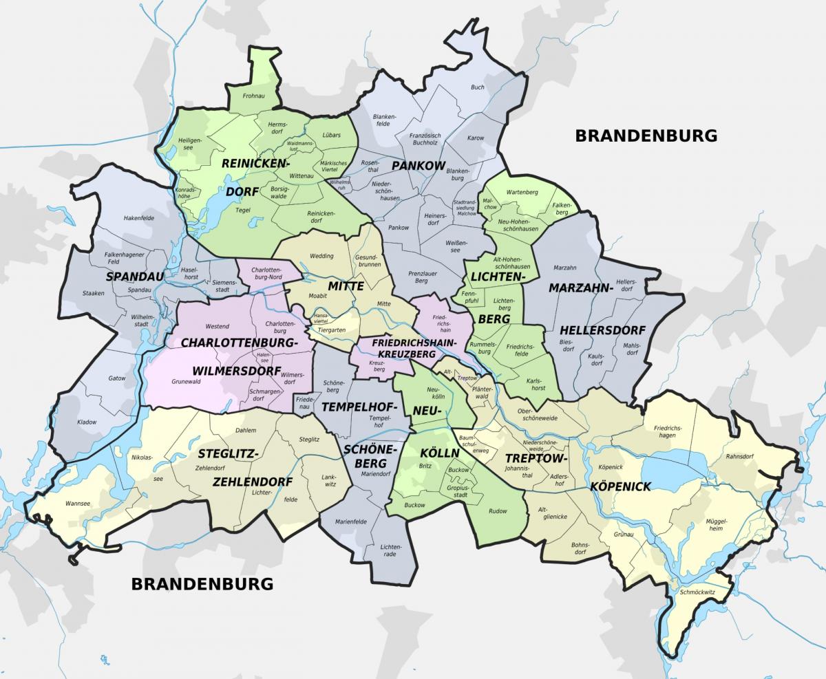 un mapa de berlín
