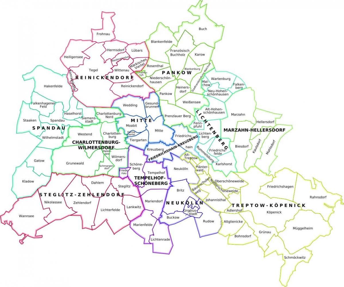 mapa de berlín y alrededores