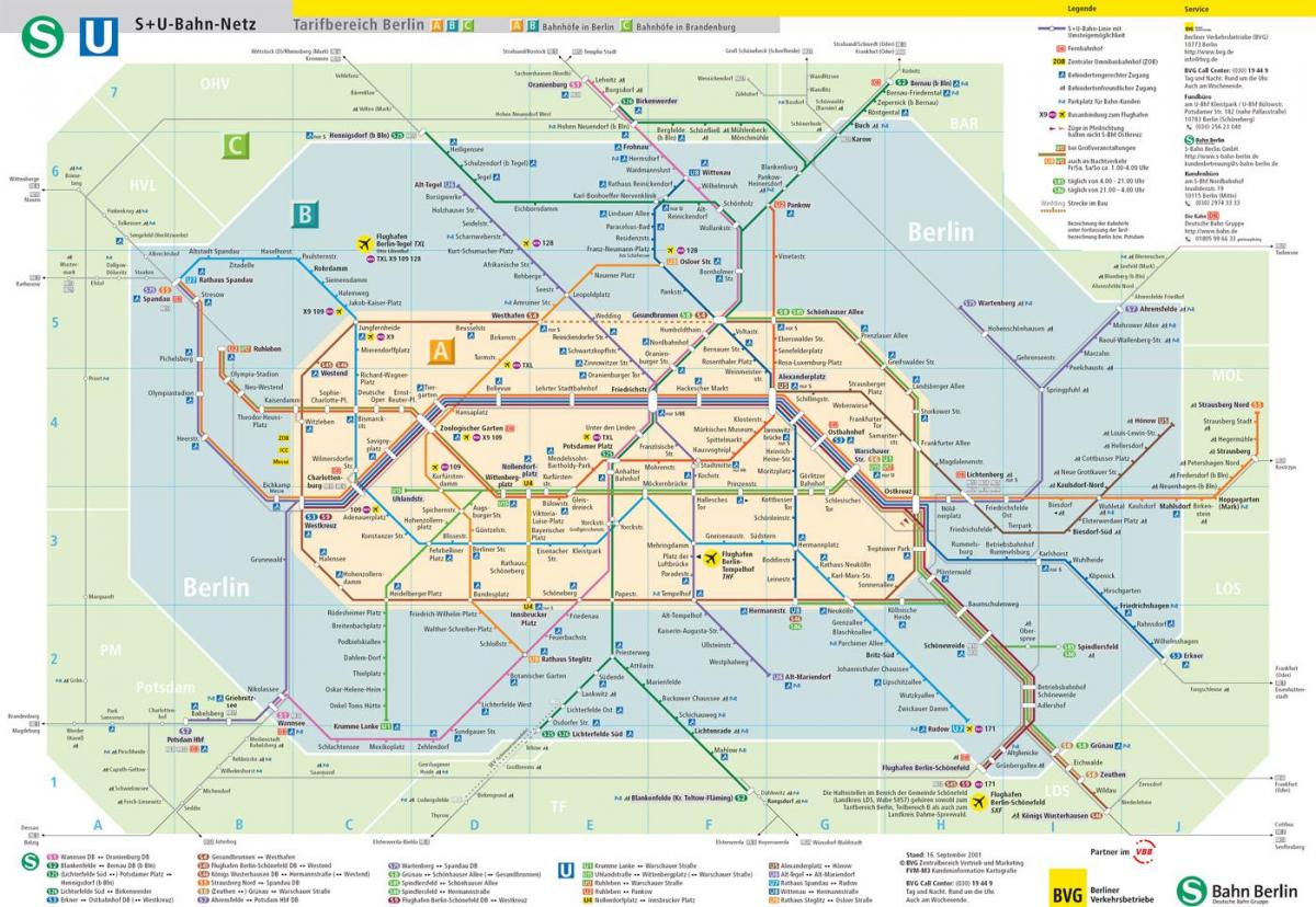 berlín mapa de transporte público