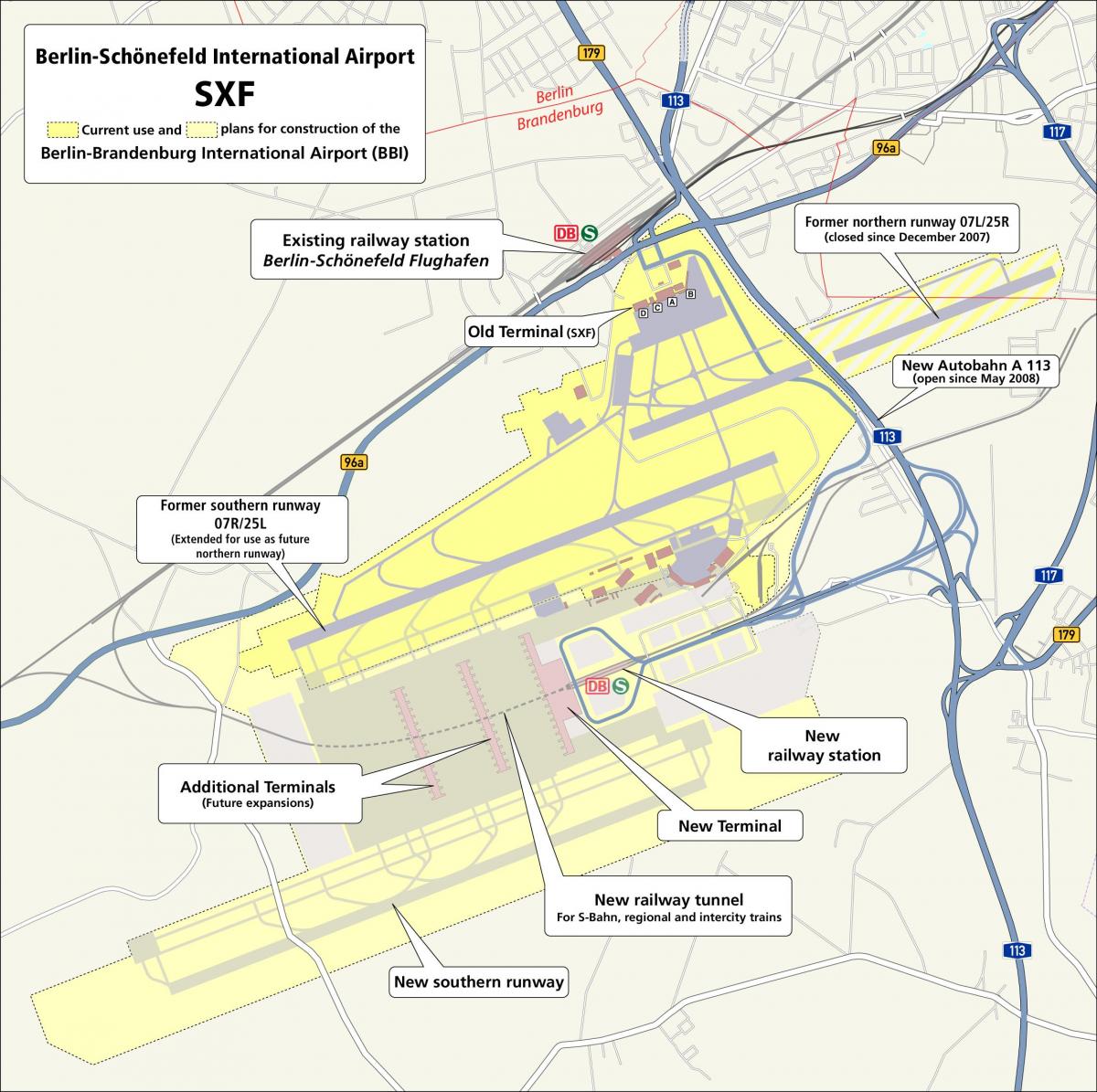 berlín schoenefeld a aeropuerto de mapa