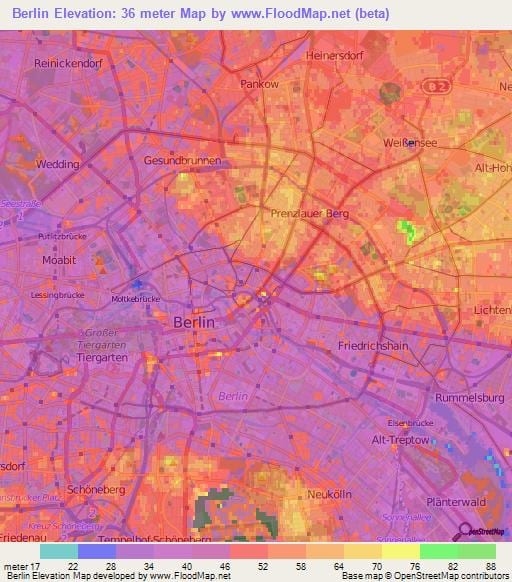 el mapa topográfico de berlín