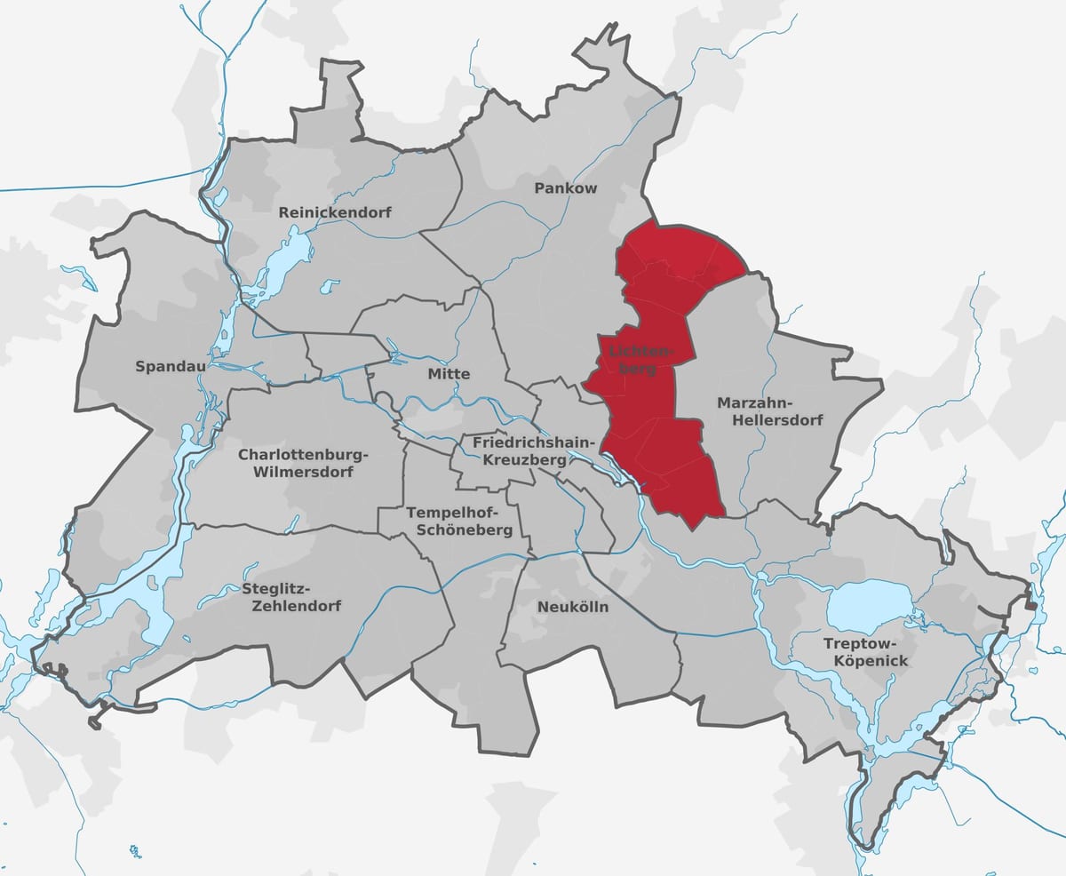 mapa de lichtenberg en berlín