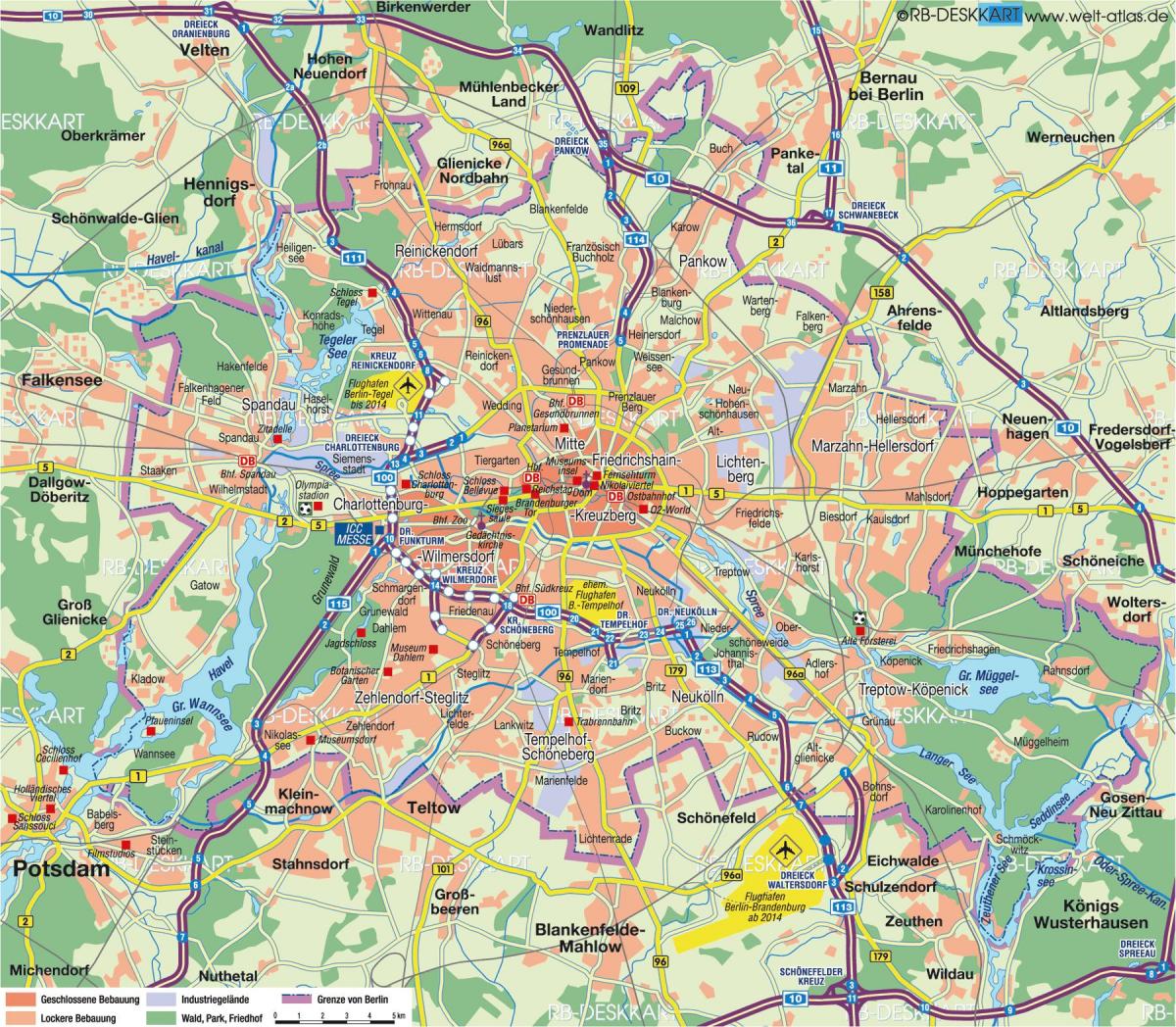 mapa de la ciudad de berlín