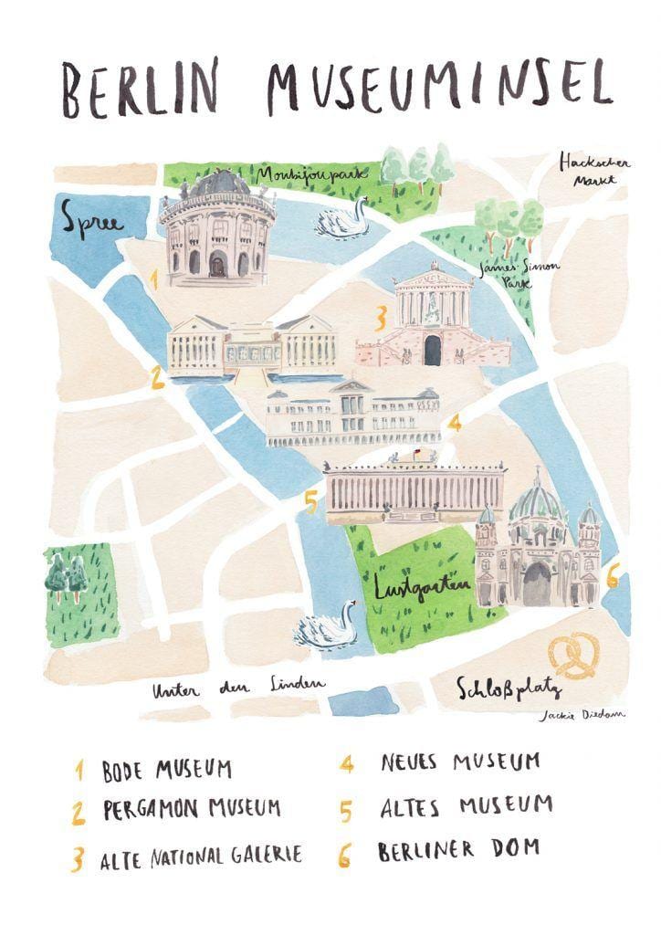 mapa de museo de berlín