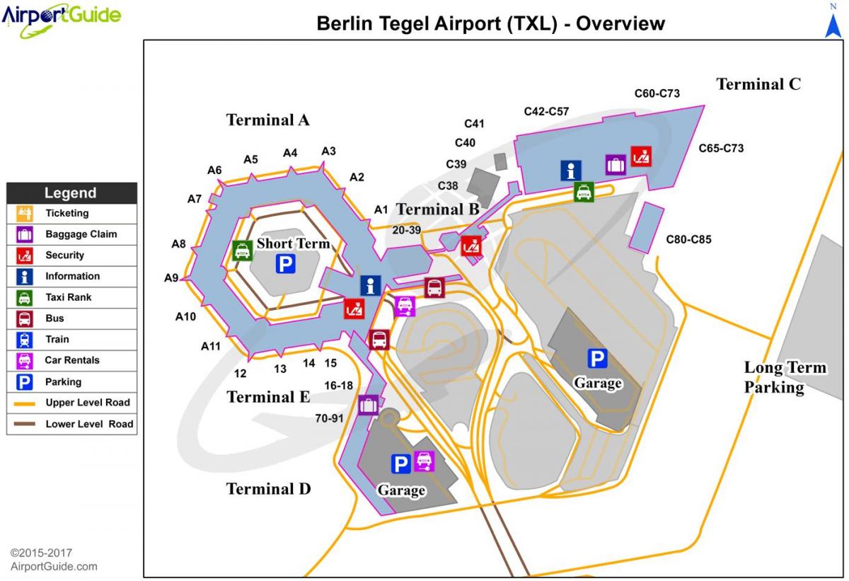 txl el aeropuerto de berlín mapa