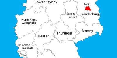Mapa de alemania mostrando berlín