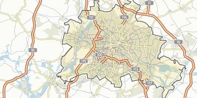 Mapa de calle de berlín, alemania