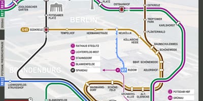 Mapa de berlín s9 tren