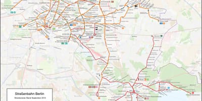 Tranvía mapa de berlín
