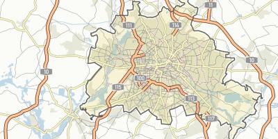 Mapa de calle de berlín, alemania