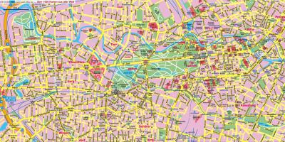 Mapa de calle de berlín, el centro de la ciudad