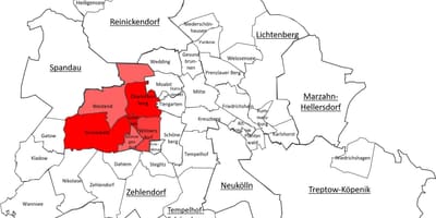 Mapa de charlottenburg de berlín