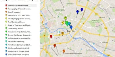 Mapa de barrio judío de berlín