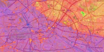 El mapa topográfico de berlín