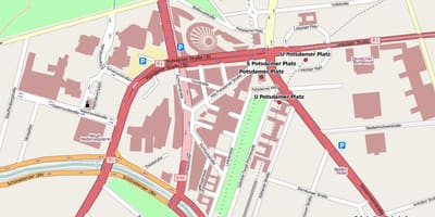 Mapa de la potsdamer platz de berlín