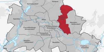 Mapa de lichtenberg en berlín