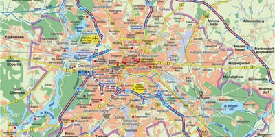 Mapa de la ciudad de berlín