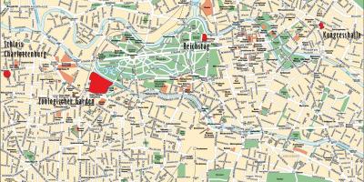 Mapa del centro de la ciudad de berlín
