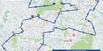 Mapa de la maratón de berlín 