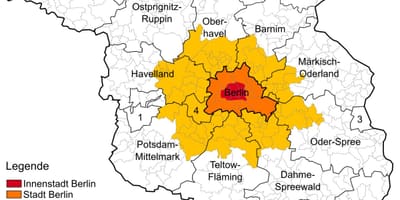 Mapa de la región de berlín