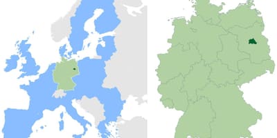 Berlín ubicación en el mapa del mundo
